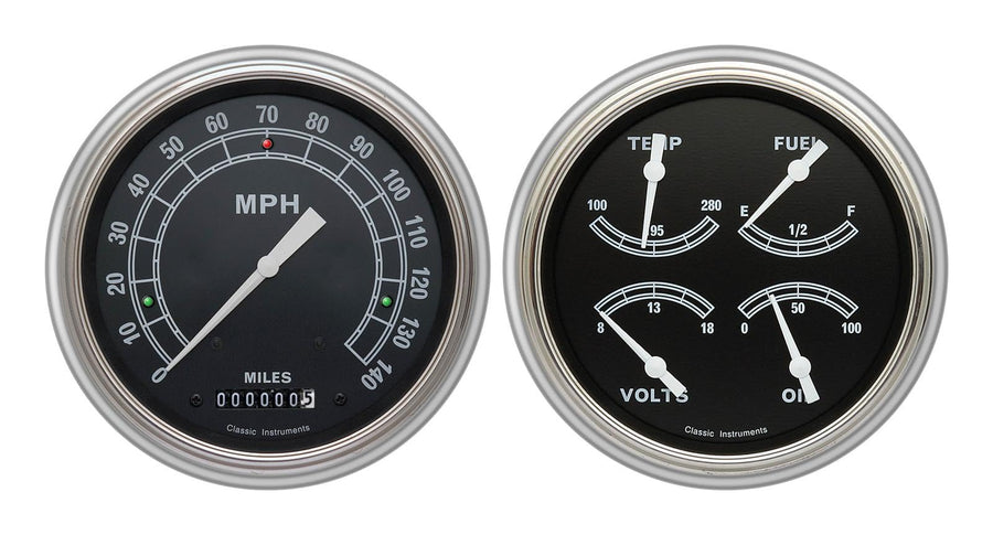 Classic Instruments 1951-1952 Chevy Car CH51TR52 Traditional 4 5/8" Speedometer & Quad Gauge - GM