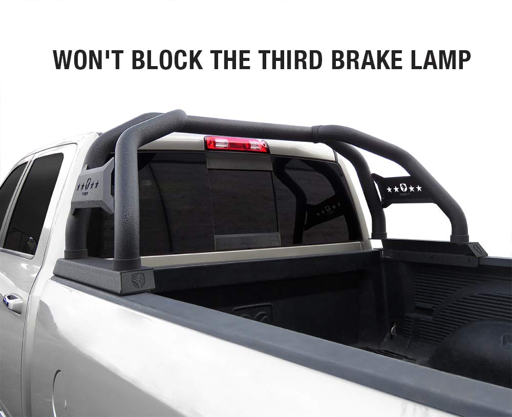 Tyger Auto Sport Bar with Light Mount Compatible 2005-2023 Toyota Tacoma | TG-SB7T88028 | Textured Black | Roll Bar