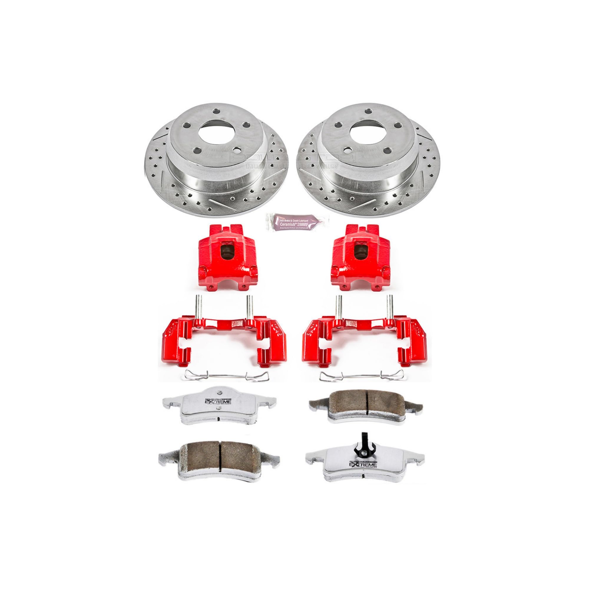 Power Stop Rear KC2151-26 Z26 Street Warrior Brake Kit For Jeep Grand Cherokee 1999-2004 [Model Specific]
