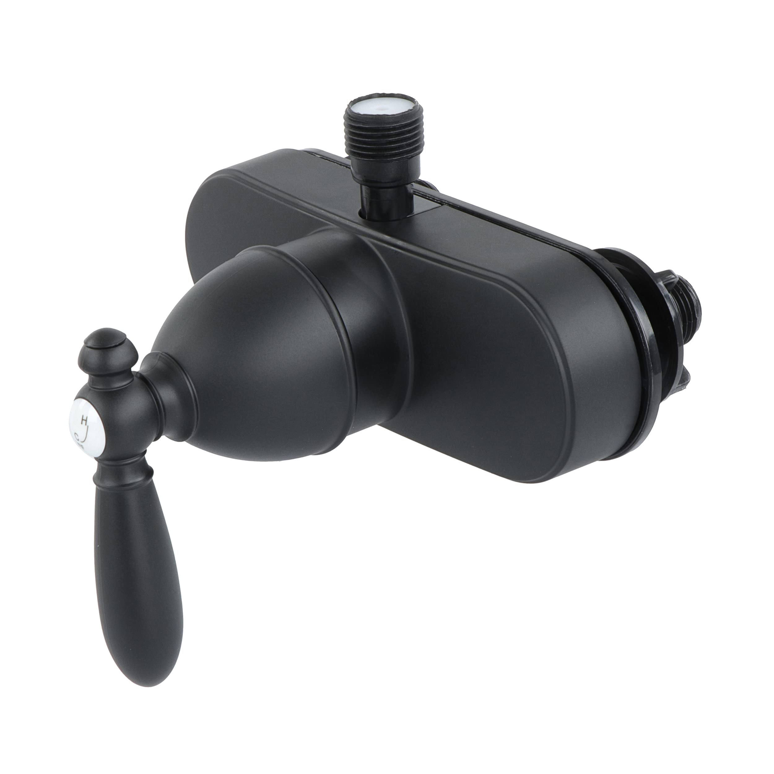 Empire Faucets 4" Single Lever Shower Valve U-YSL53BMTLVR-E with Decorative Lever Handle & Vacuum Breaker - Black Matte