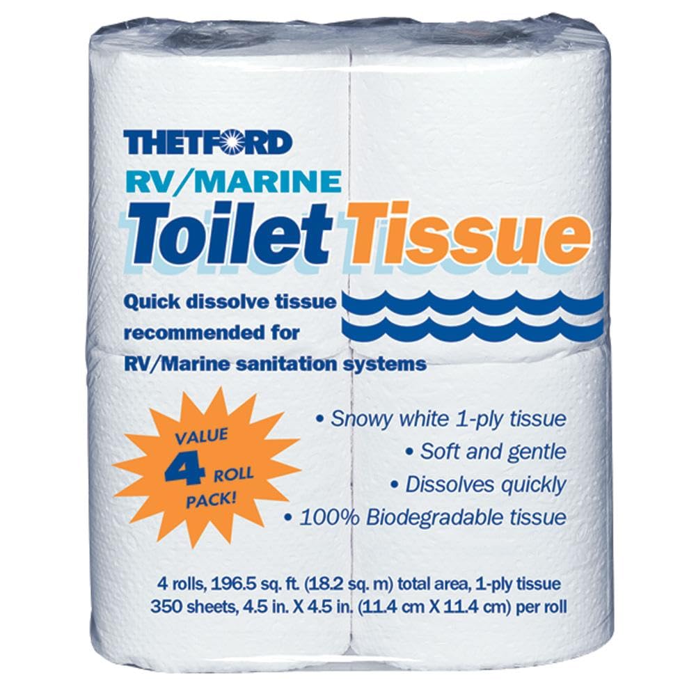 Toilet Tissue RV/Marine - Toilet Paper for Marine and RV - 1-ply - 4 rolls - Thetford 20804
