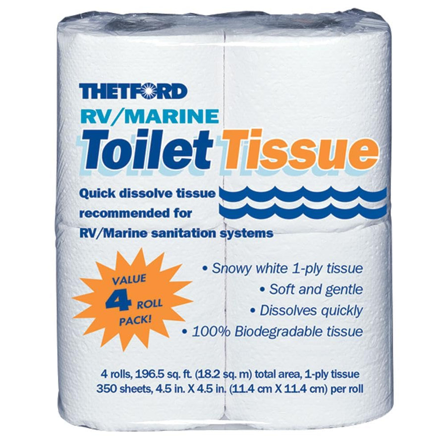 Toilet Tissue RV/Marine - Toilet Paper for Marine and RV - 1-ply - 4 rolls - Thetford 20804