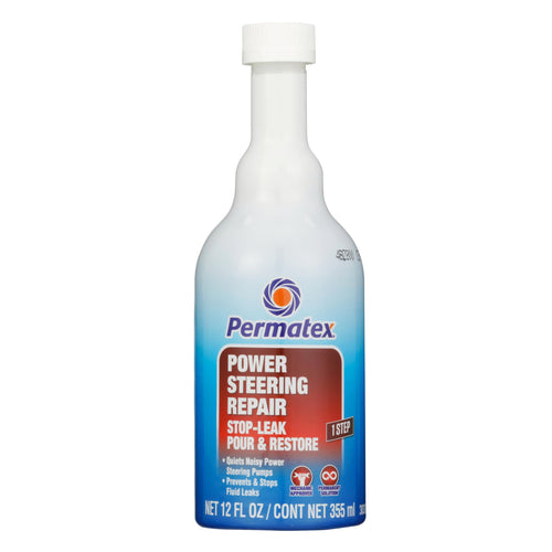 Permatex 30303 Stop Leak - Power Steering, 12 fl oz, Effectively Stops Power Steering System Leaks While Revitalizing Seals and O-Rings