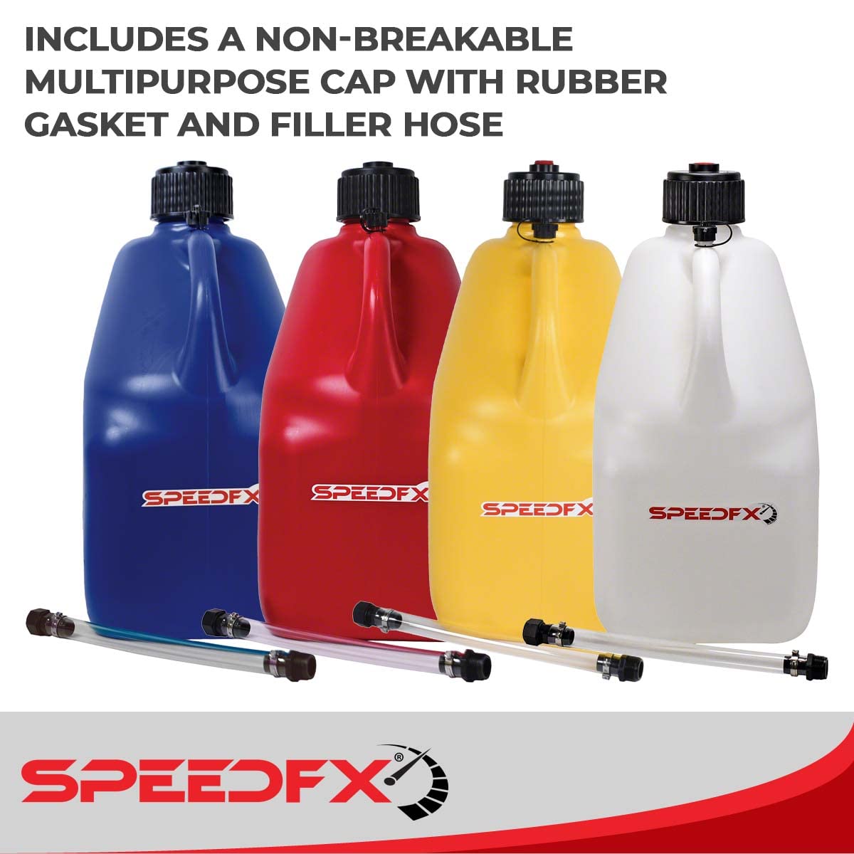 5 Gallon SpeedFX Water Storage Container – Durable Jug with Pour Hose & Cap – Camping, Off-Roading, Emergency Use