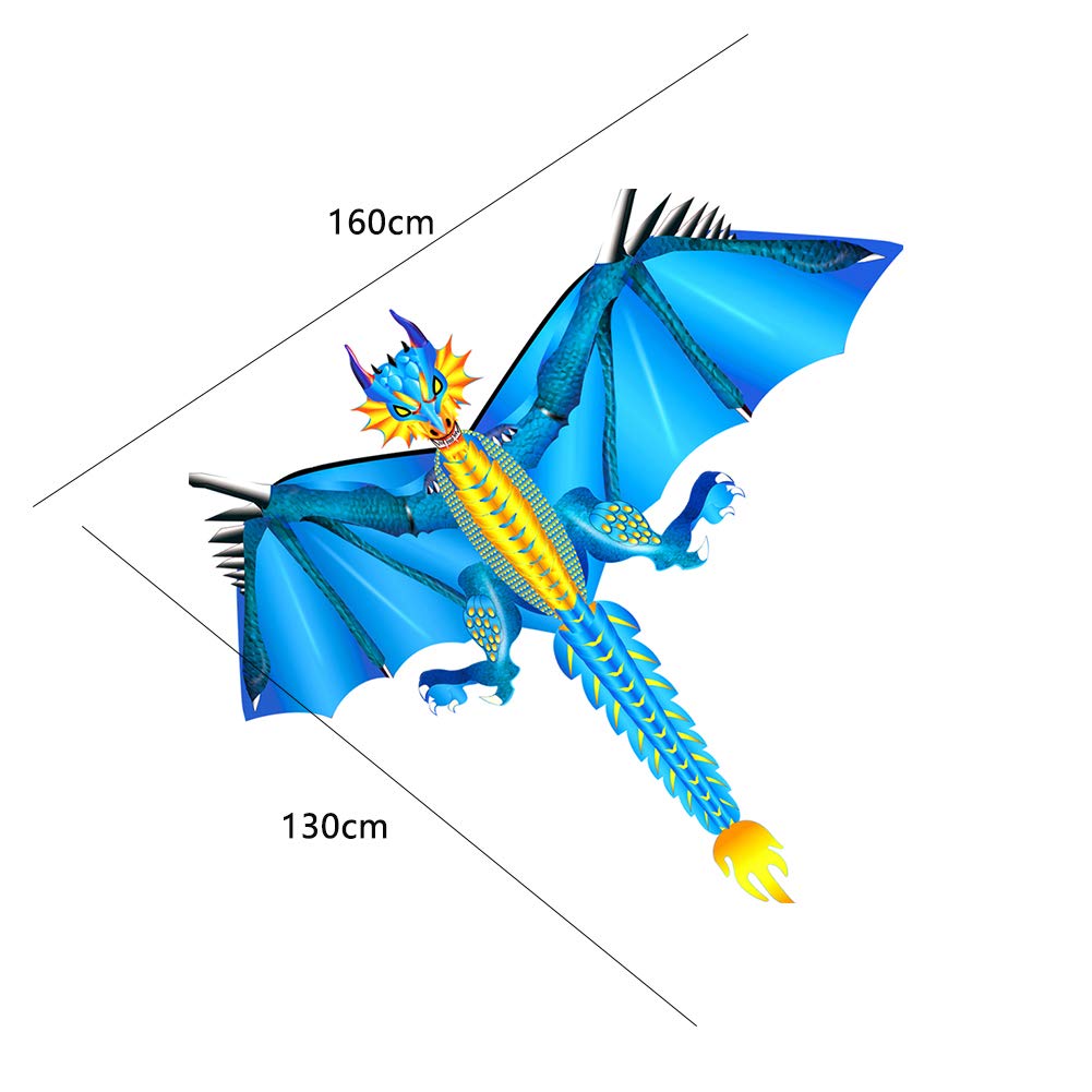 Flying Tail with Kite Outdoor for Children Park Family Classical Dragon Cloth