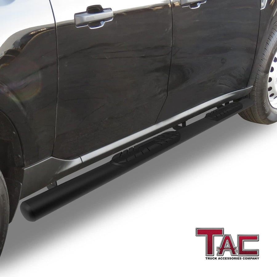 TAC 4” Running Boards Side Steps Compatible with 2022-2025 Ford Maverick Truck Pickup Oval Texture Black Side Bars Step Rails Nerf Bars Off Road Accessories (2 pcs)