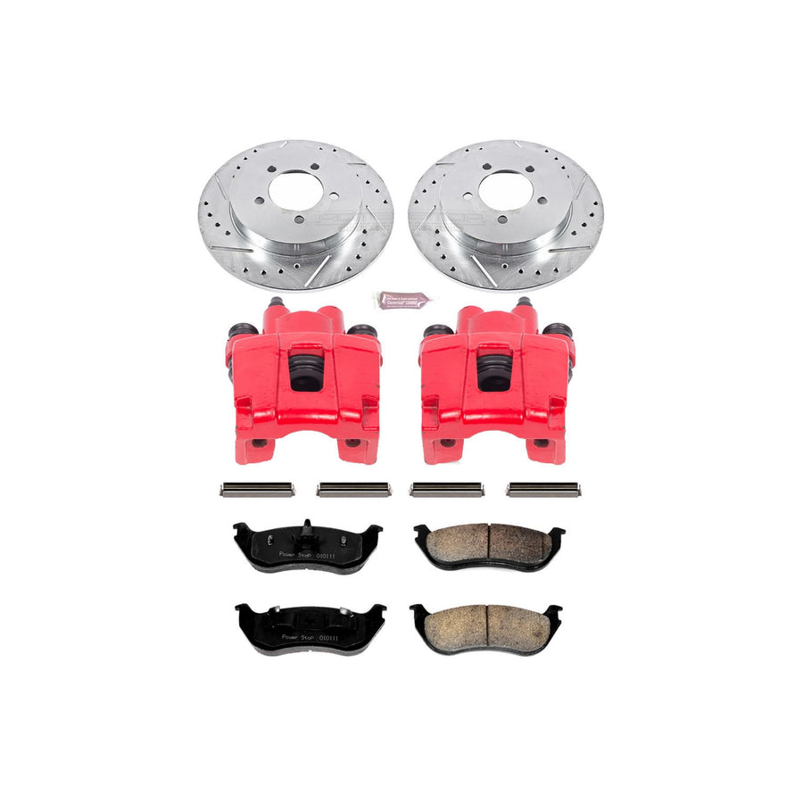 Power Stop Z23 Evolution Sport KC3150 Brake Kit with Powder Coated Calipers (Brake Pads, Drilled/Slotted Rotors)