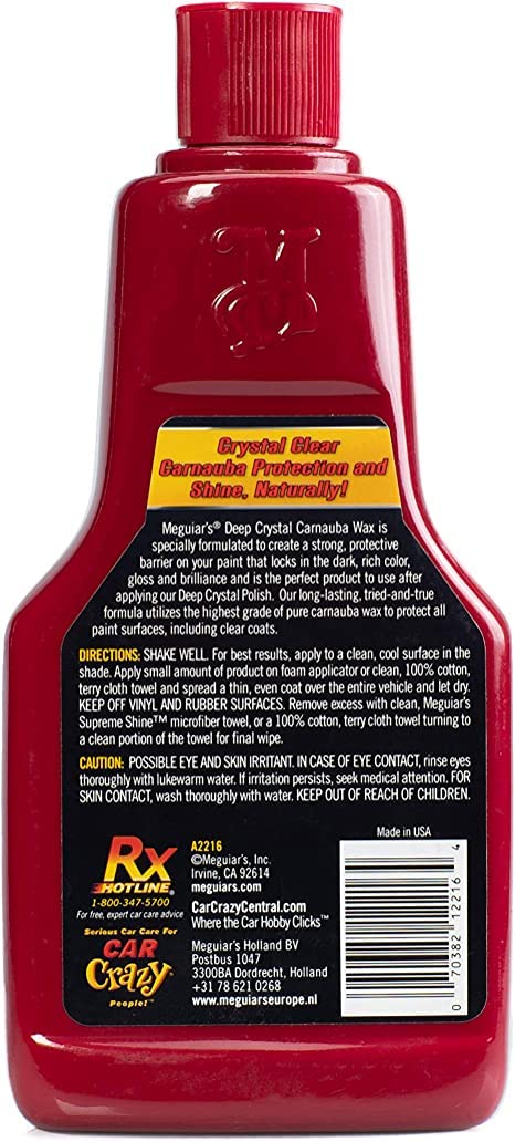 Meguiars 2 Pack A2216 16 oz. Deep Crystal System Carnauba Liquid Wax