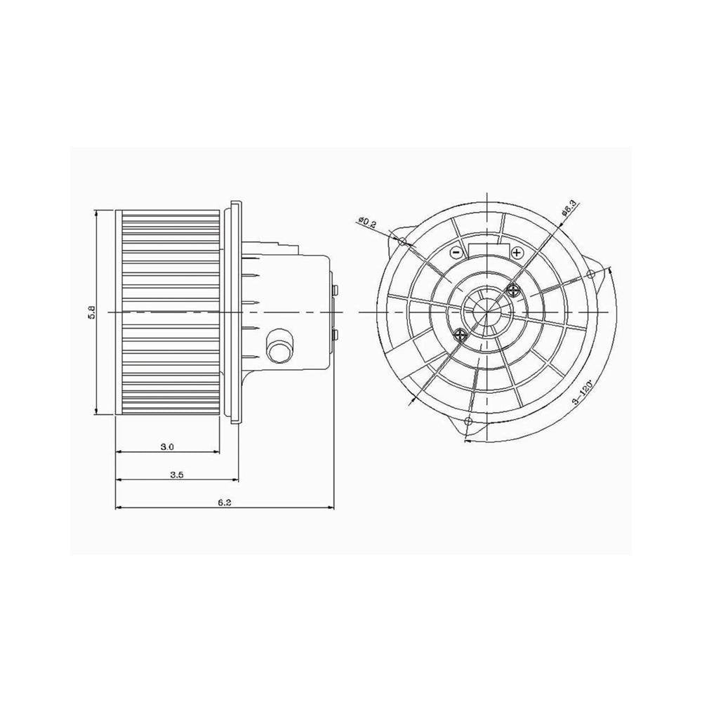 Hyundai Elantra TYC 700117 Replacement Blower Assembly