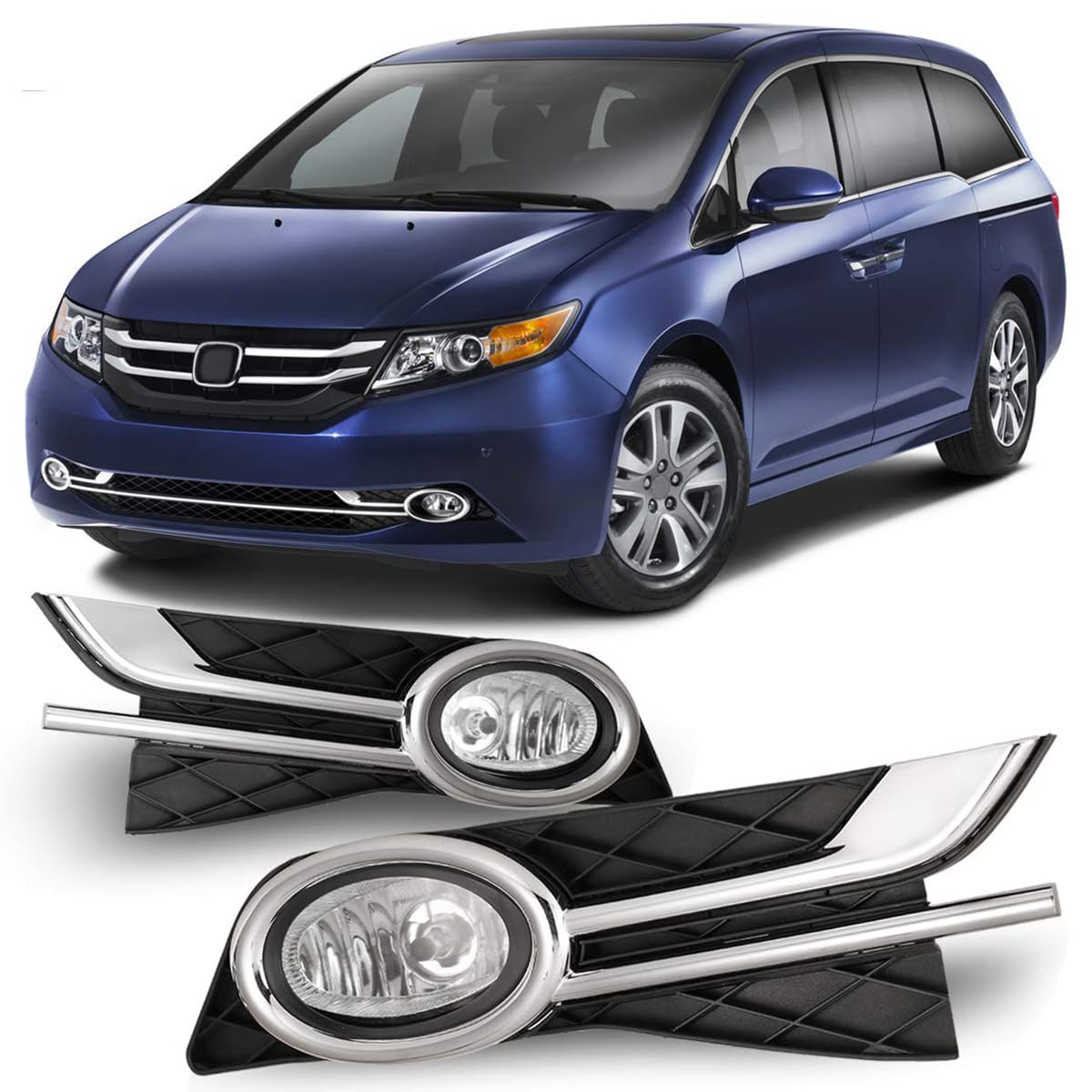 Winjet OEM Series WJ30-0402-09 for [2014-2016 Honda Odyssey] Driving Fog Lights + Switch + Wiring Kit