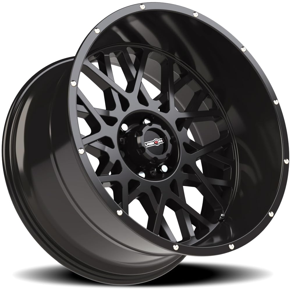 18x9 Vision 412 Rocker +12mm Gloss Black Wheel Rim 18" Inch 8x6.5"