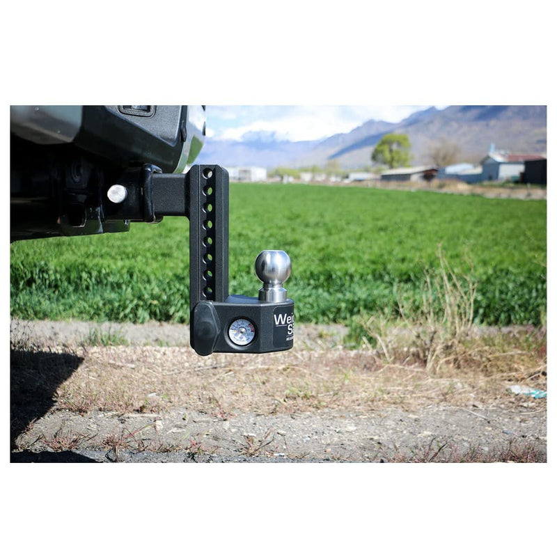 Weigh Safe Adjustable Hitch Ball Mount Trailer - 8" Adjustable Drop Hitch for 2.5" Receiver - Premium Heavy Duty Steel Trailer Tow Hitch with Built in Weight Scale for Anti Sway - 22,000 GTW