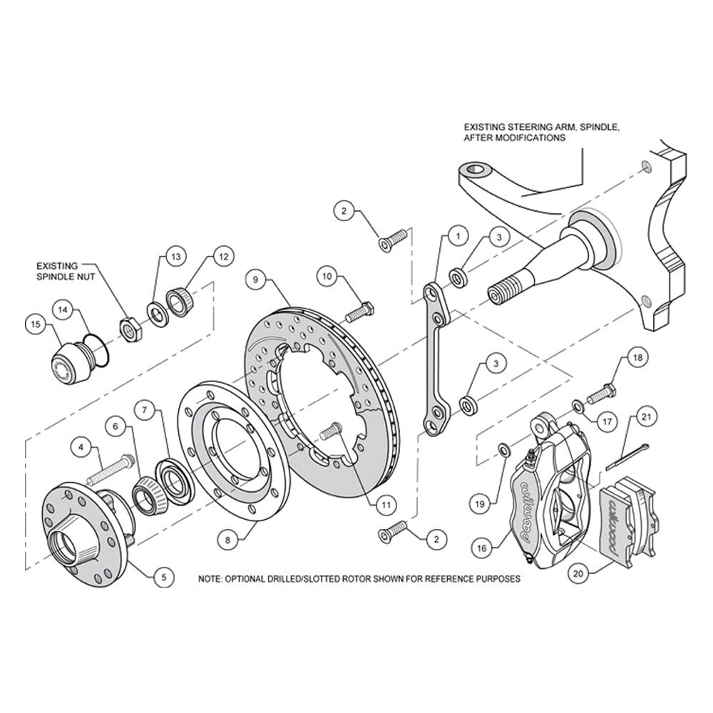 Red FDLI Front Kit,12.19", Drilled