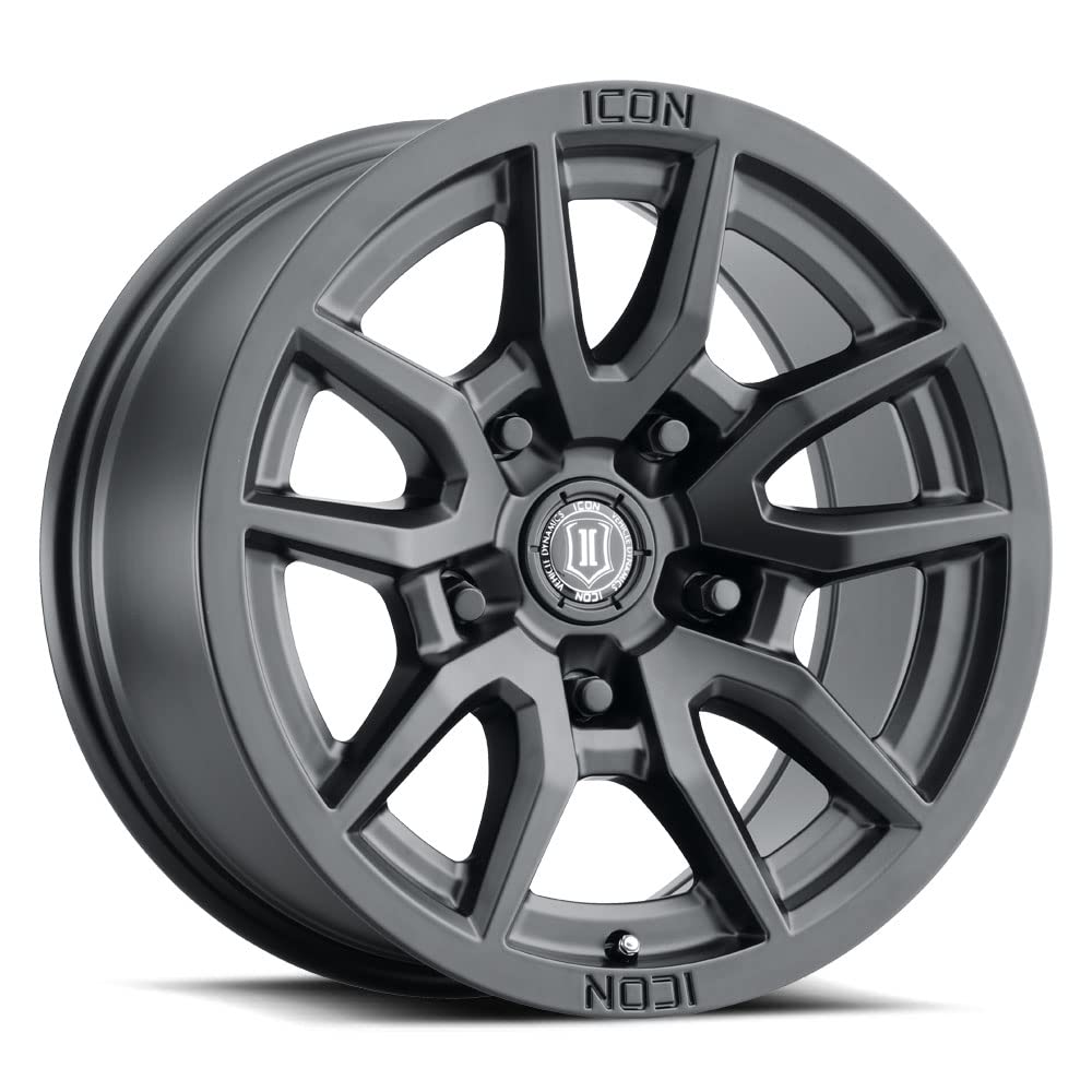 Vector 5 ICON Alloys, Satin Black, 17 x 8.5/5 x 5, 6mm Offset, 4.5" BS, 2617857345SB