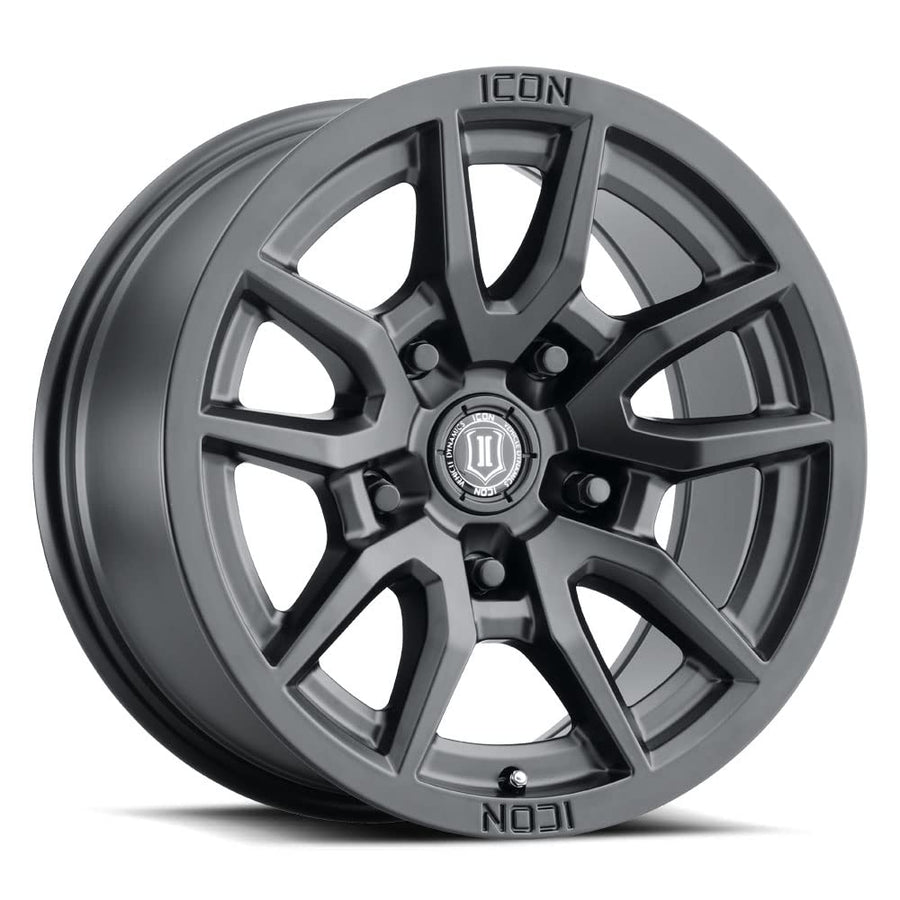 Vector 5 ICON Alloys, Satin Black, 17 x 8.5/5 x 5, 6mm Offset, 4.5" BS, 2617857345SB