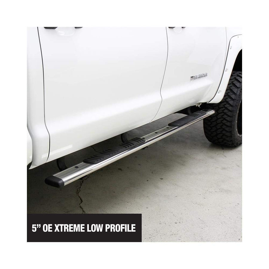 Go Rhino 5" Low Profile OE Xtreme Sidesteps & Brackets - | Stainless Steel, Polished | 685415552PS | Fits 2017-2023 Ford F-250/F-350 Standard Cab & 2015-2024 Ford F-150 Standard Cab