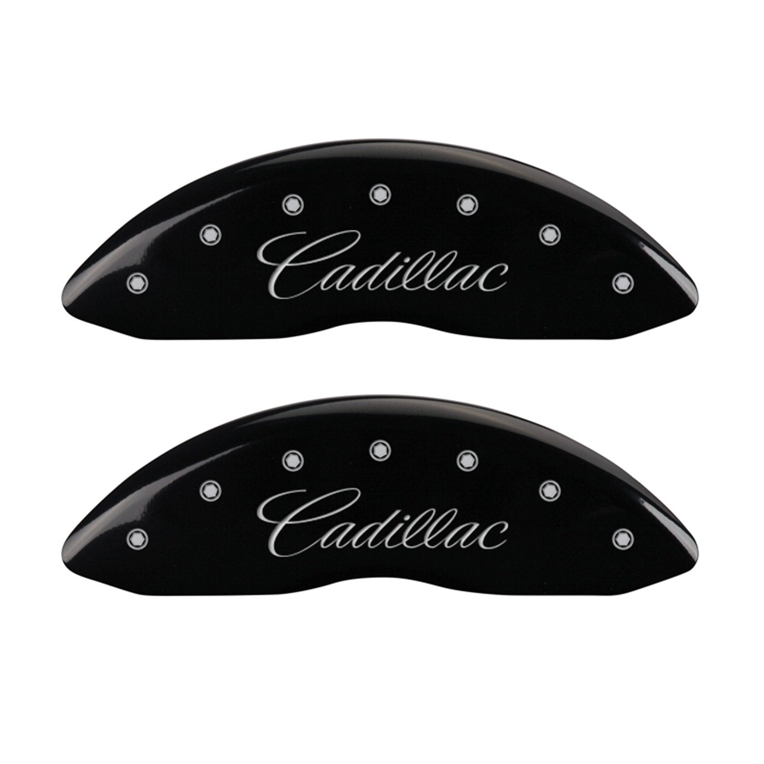 Caliper Covers MGP 35004SSRXBK with Black Powder Coat Finish, (Set of 4)