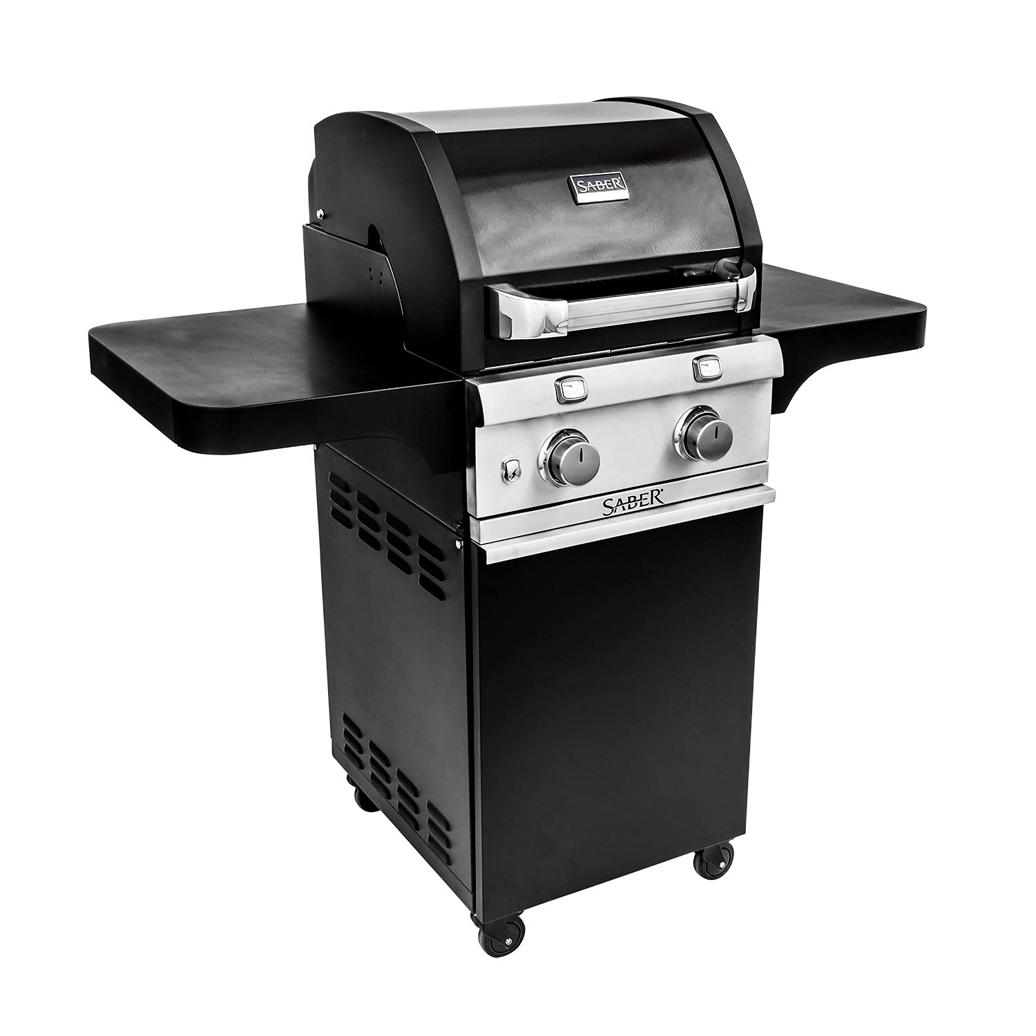 2-Burner Saber Grills Cart Grill, Black R33CC1017