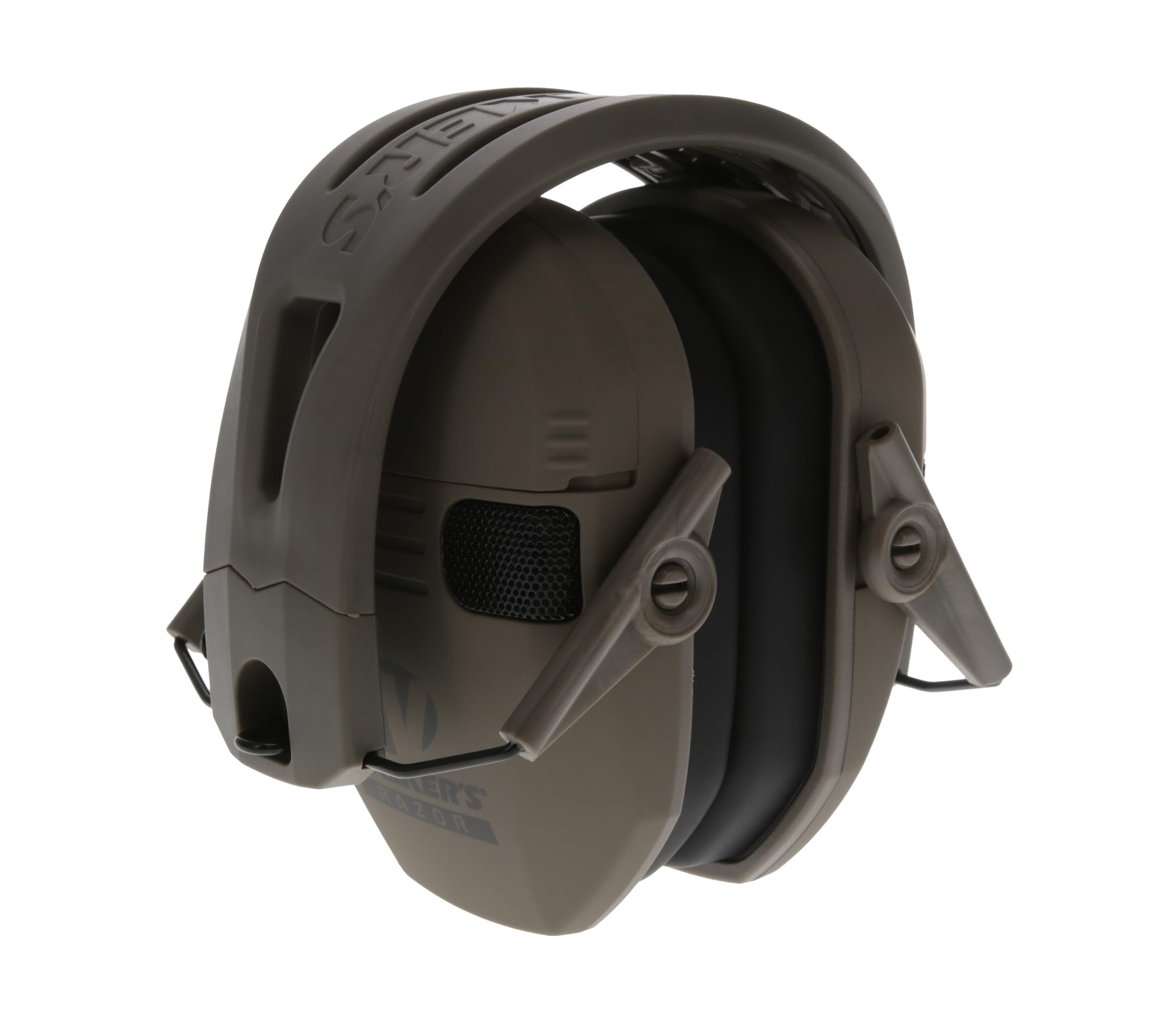 Razor Walker's Tacti-Grip Earmuffs- Mega Flat Dark Earth, High Performance Silicone Composite Slip Free Headband- Natural Sound Clarity Full Dynamic Range 23NRR