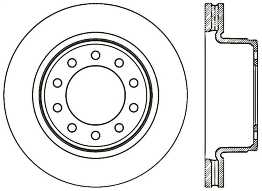 Sport StopTech 128.67070L Cross Drilled Brake Rotor; Front Left