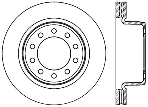 Sport StopTech 128.67070L Cross Drilled Brake Rotor; Front Left