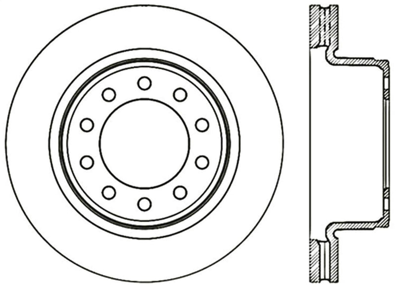 Sport StopTech 128.67070L Cross Drilled Brake Rotor; Front Left