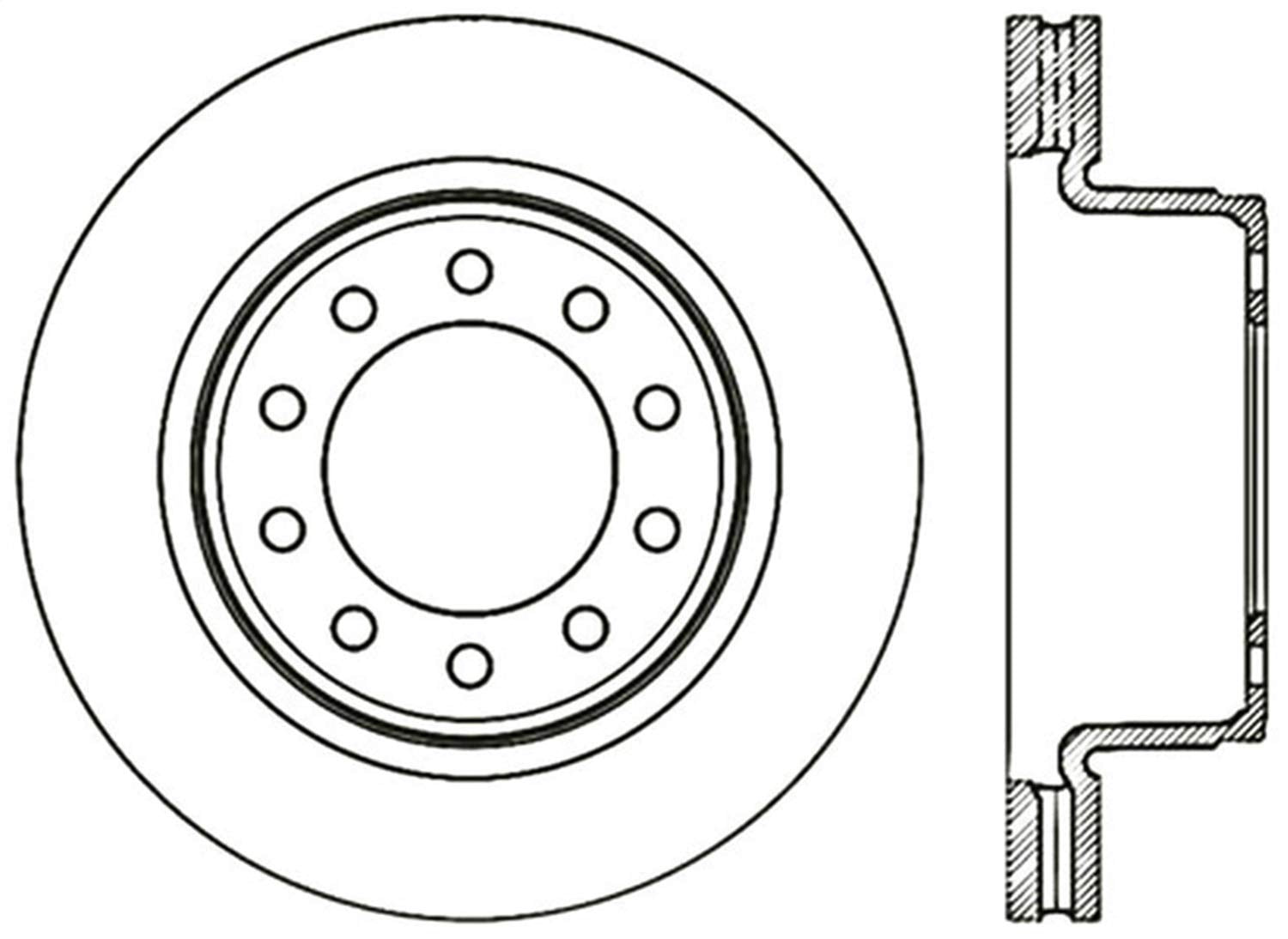 Front Right StopTech 128.67070R Sport Cross Drilled Brake Rotor