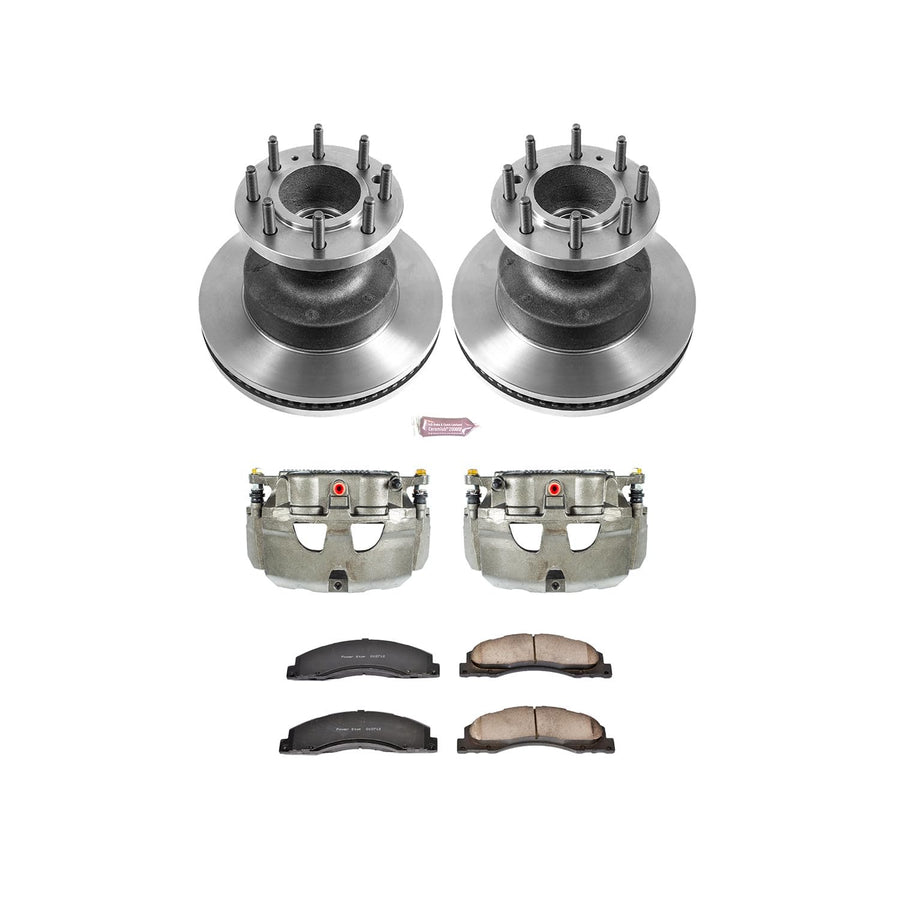 Power Stop KCOE4717 Stock Replacement Front Brake Kit (with Calipers) For Ford E-350 Super Duty, Ford E-450 Super Duty, Ford E-350 Super Duty, Ford E-450 Super Duty [Model Specific]