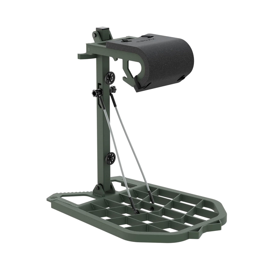 Raider NOVIX Hybrid Treestand - Lightweight All-Aluminum Construction - Mobile Hunting Setup - Use as a Traditional Platform or as a Quick Resting Spot - OD Green