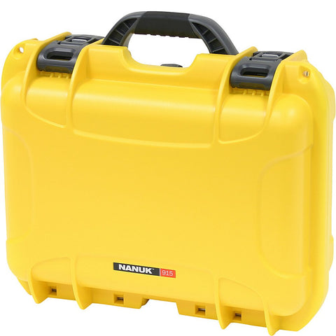 Waterproof Nanuk 915 Hard Case with Foam Insert - Yellow