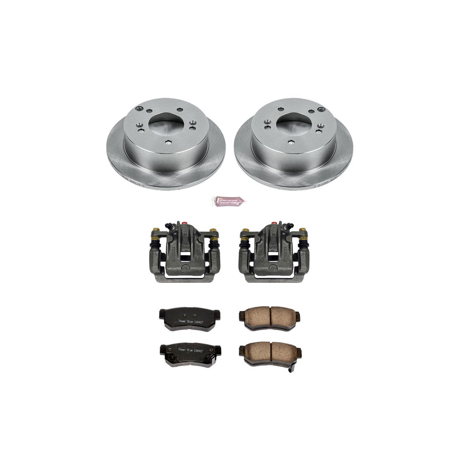 Power Stop KCOE5214 Rear Brake Stock Replacement Kit (with Calipers) For Hyundai Sonata 2006-2008, Hyundai Tucson 2005-2009, Kia Optima 2007-2010, Kia Sportage 2005-2010 [Model Specific]
