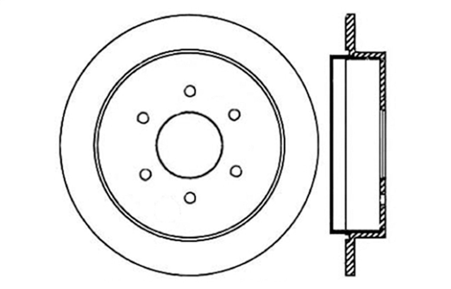 StopTech Sport 128.42081R Cross Drilled Brake Rotor (Rear Right), 1 Pack