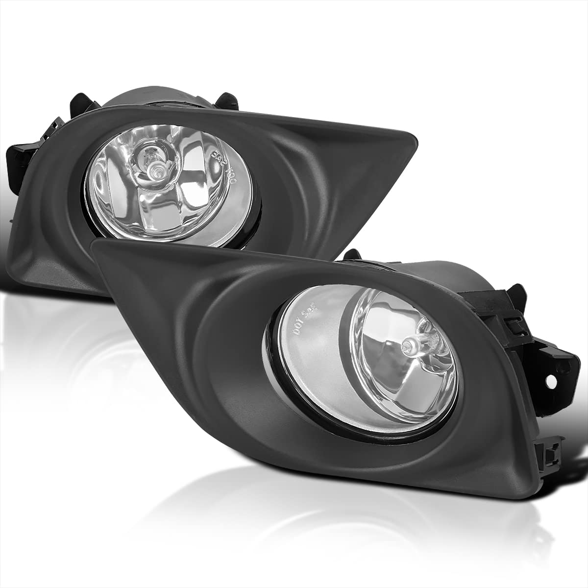 Fog Lights SPEC-D TUNING + H11 Bulbs + Switch Compatible with 2012-2014 Nissan Versa 4Dr, L+R Pair Assembly