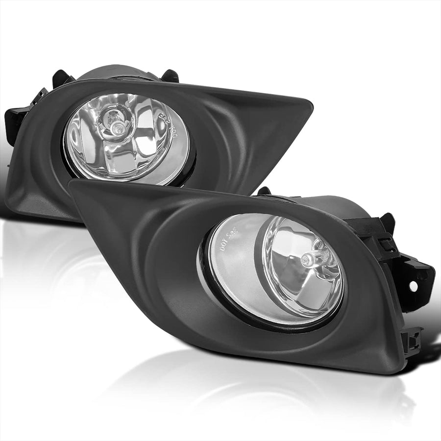 Fog Lights SPEC-D TUNING + H11 Bulbs + Switch Compatible with 2012-2014 Nissan Versa 4Dr, L+R Pair Assembly