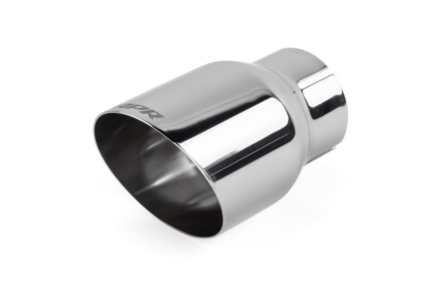 Single-Walled APR TPK0005 3.5 in. Slash-Cut Tips Polished Silver - Set of 2