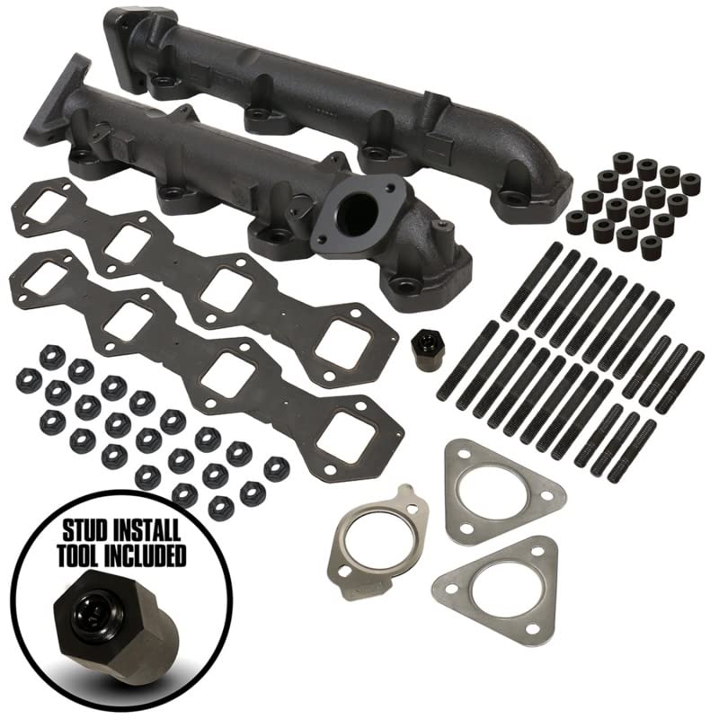 Exhaust Manifold BD Diesel 1043007 fits 2011 2014 F250 F350 Pickup & 2011 2016 F350 F450 F550 Cab & Chassis | Thermal Durability, High-Silicon Ductile Cast Iron, Maintain Optimal Exhaust Flow