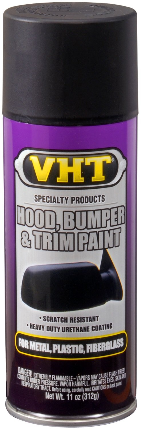 Black, Satin VHT Hood, Bumper & Trim Spray Paint - 11 Oz. Aerosol Can