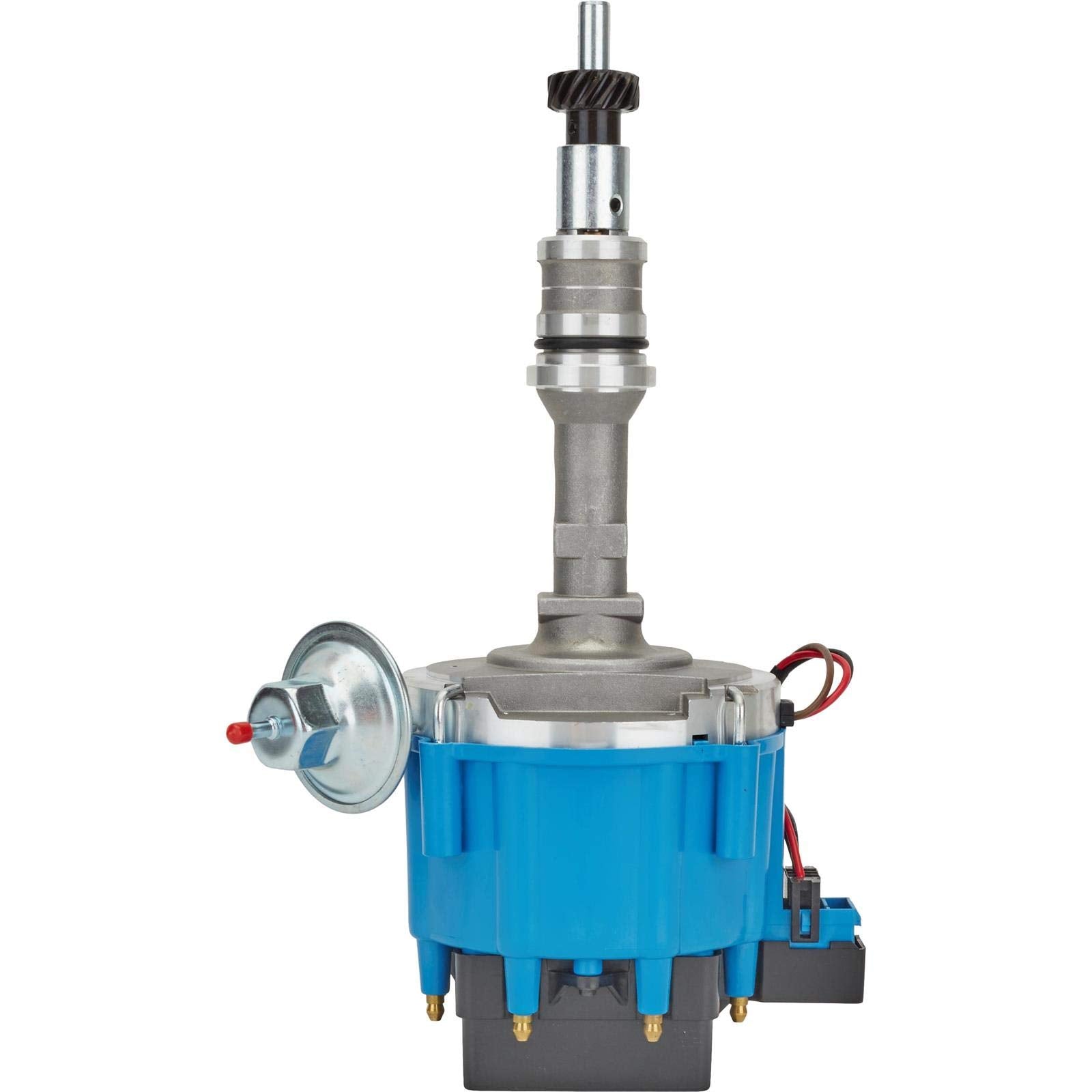 Flame-Thrower Blue Cap PerTronix Machined Housing Distributor HEI for Ford Small Block