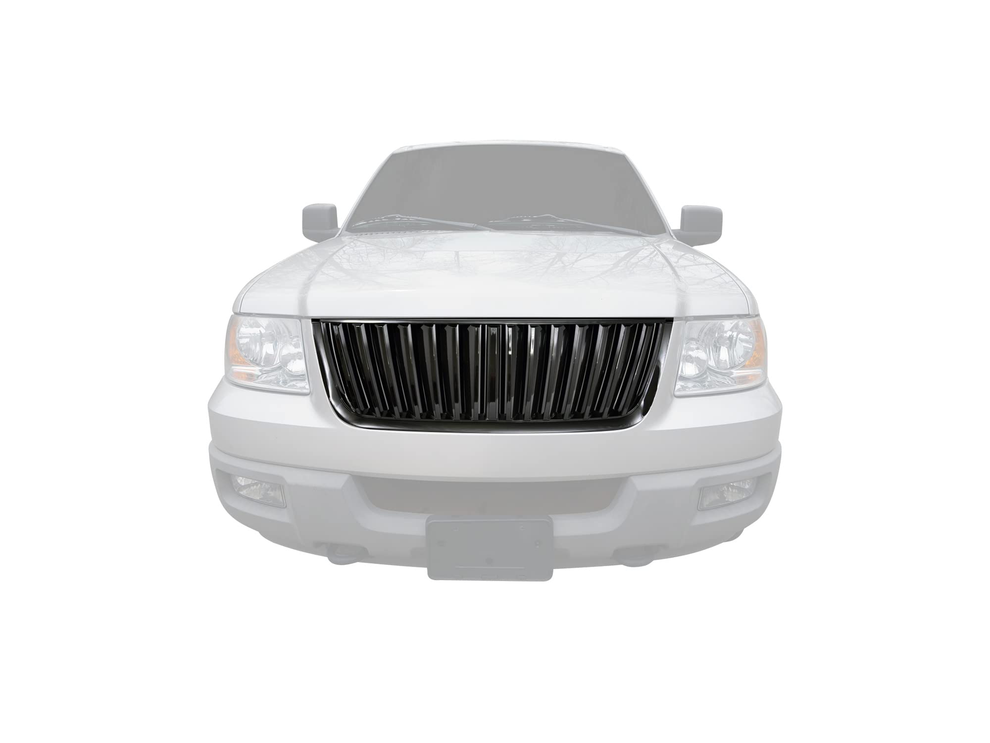 Vertical Front Hood Grille Armordillo USA 7148062 - Matte Black Fits 2003-2006 Ford Expedition