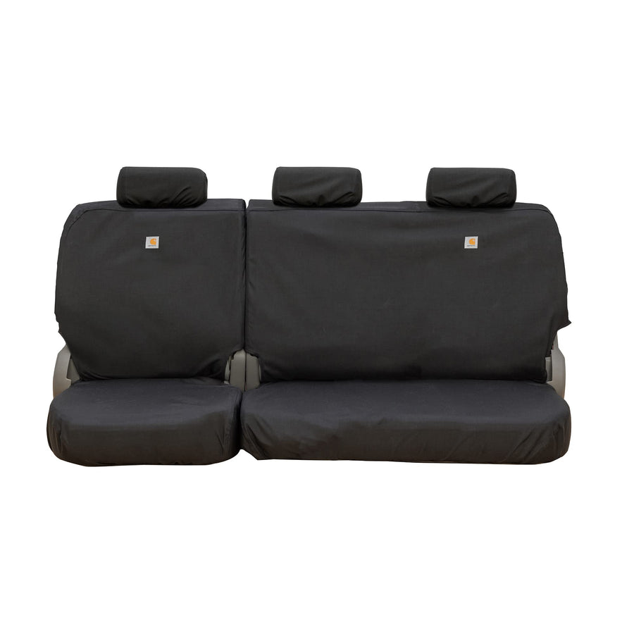 Covercraft Super Dux Carhartt SeatSaver Custom Seat Covers | SSC8490COBK | 2nd Row 60/40 Bench Seat | Compatible with 2019-2021 Ford F-150 Crew Cab | Black