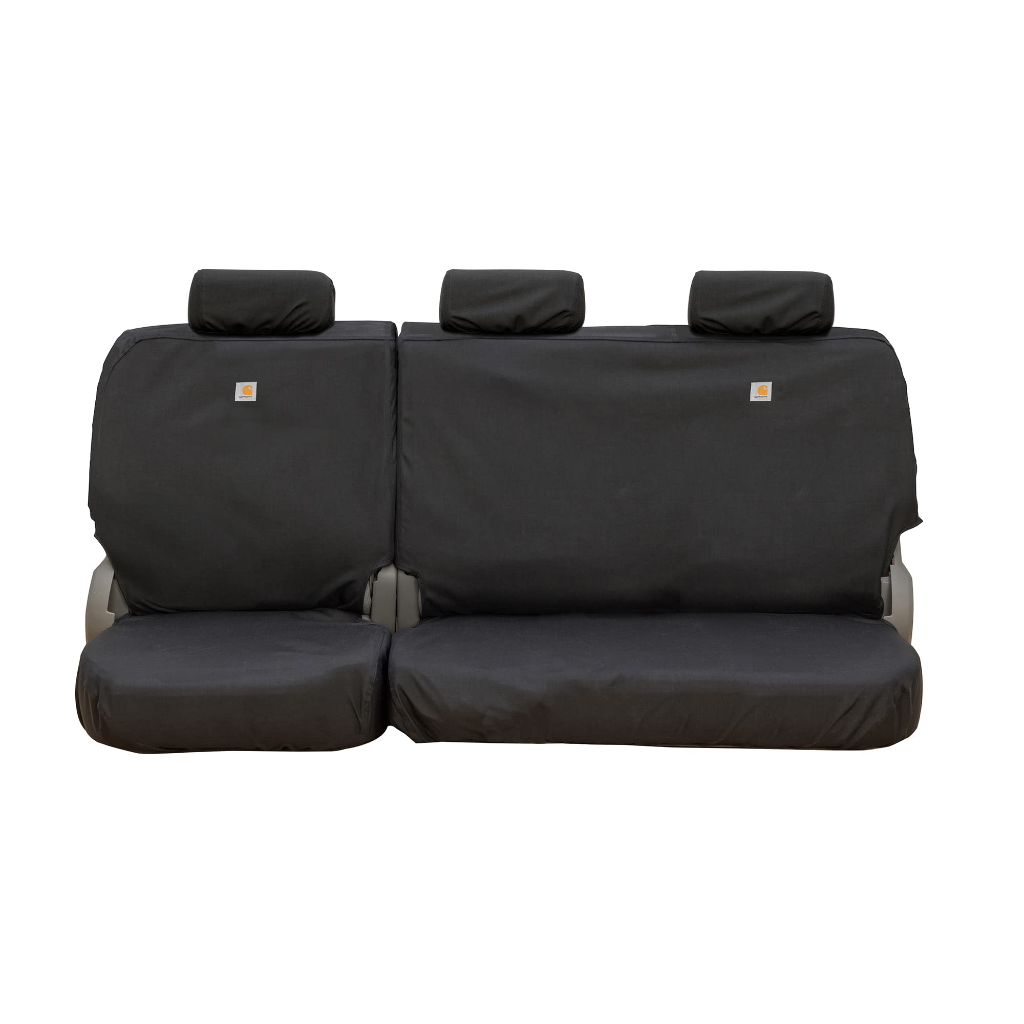 Covercraft Super Dux Carhartt SeatSaver Custom Seat Covers | SSC8462COBK | 2nd Row 60/40 Bench Seat | Compatible with 2017-2018 Ford F-250/F-350/F-450/F-550 Crew Cab | Black