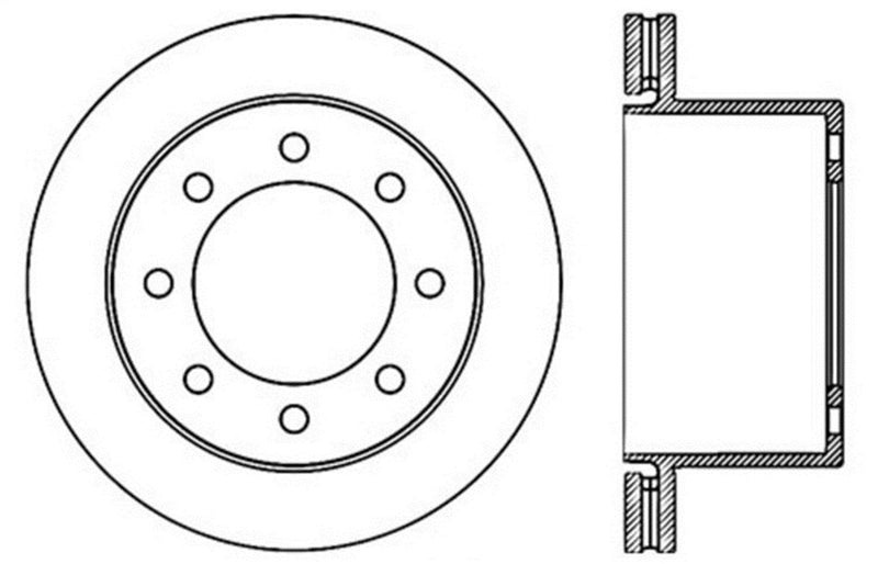 Rear Left StopTech 128.66050L Sport Cross Drilled Brake Rotor