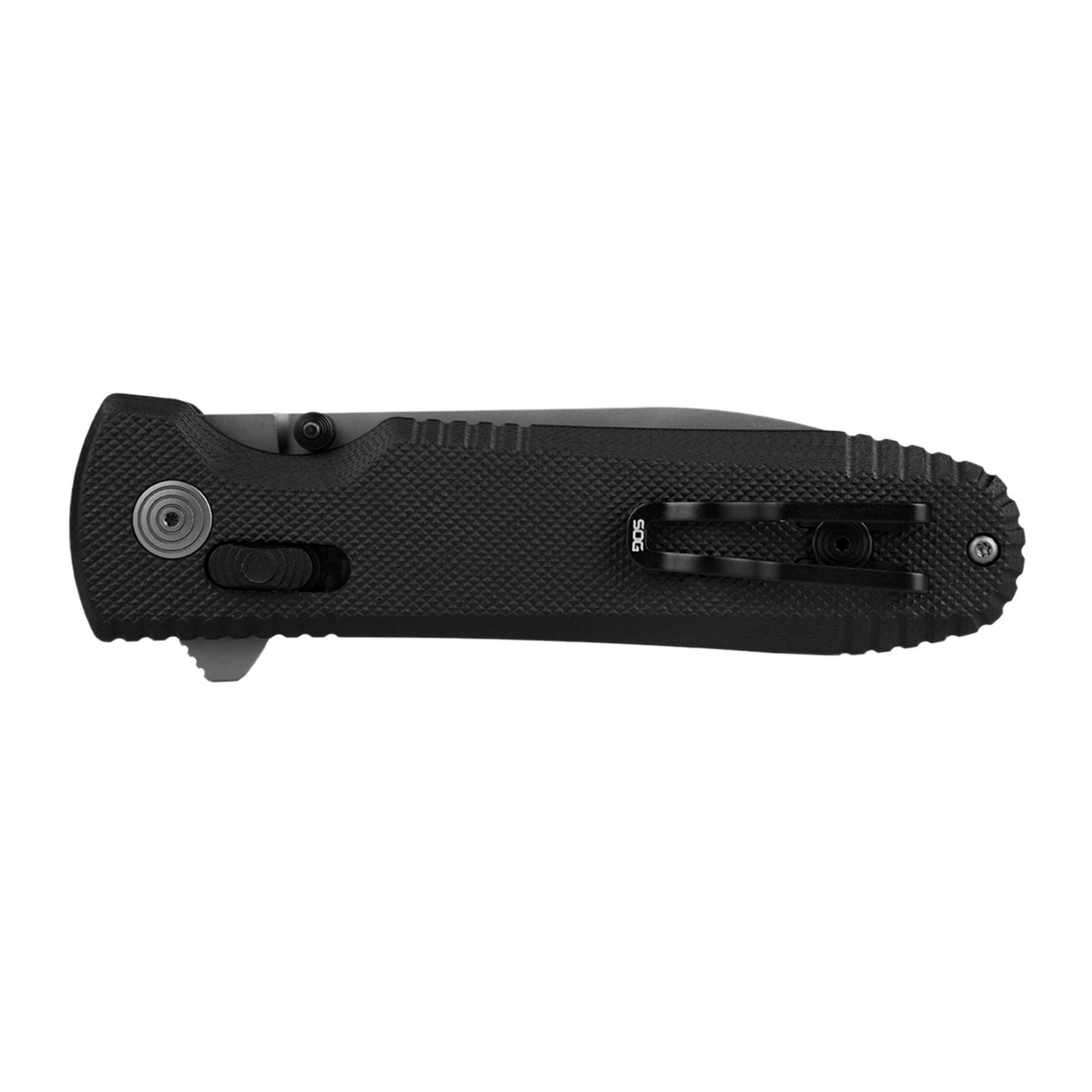 SOG Lightweight Pentagon XR LTE Ambidextrous Folding Knife | 3.66" CTS XHP Steel Blade | XR Locking Mechanism, Black/Graphite