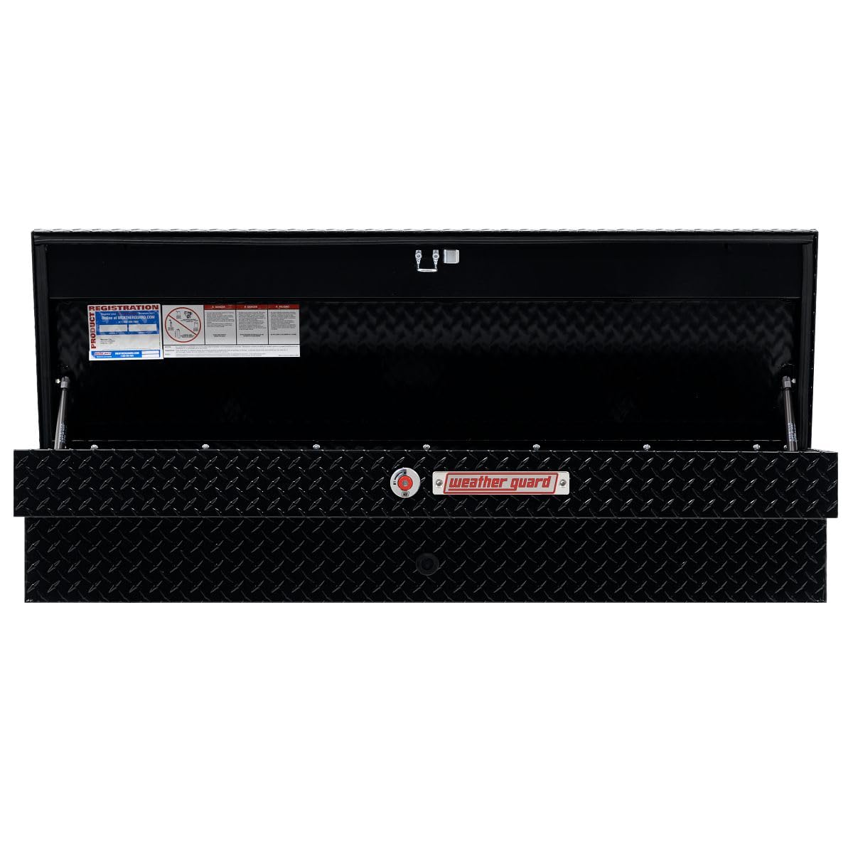 Weather Guard 56in Model 174-5-04 Lo-Side Box, Aluminum, Gloss Black, 4.0 cu ft