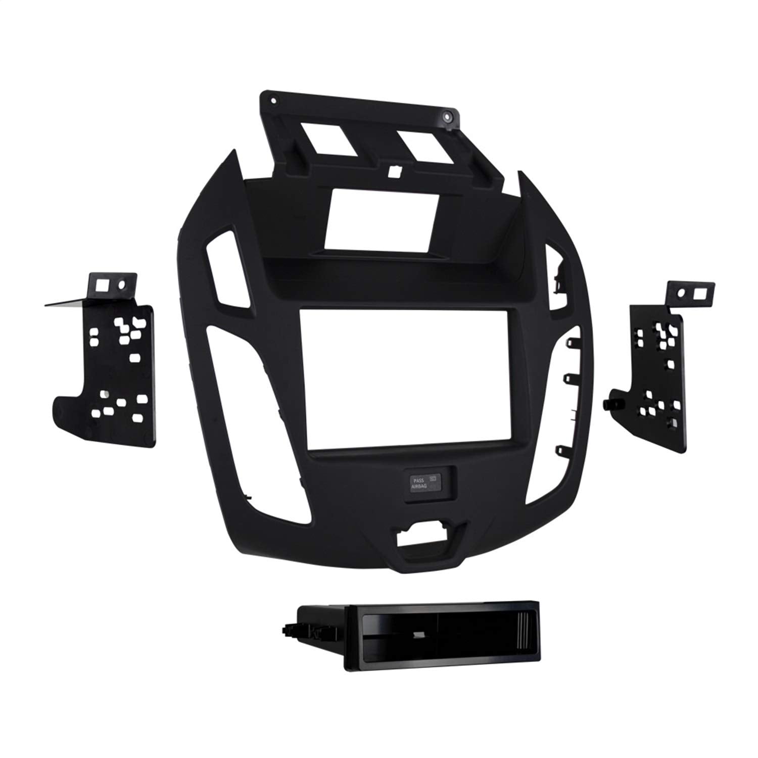Metra Double/Single DIN Dash Kit 99-5831B for 2014 - Ford Transit Connect with OEM 4.3" Screen (Black)