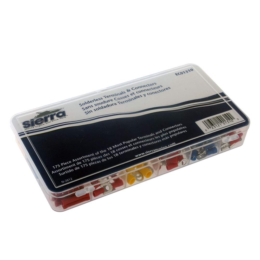 Sierra International Butt Connectors/Ring/Spade Terminals/Quick Disconnects in a Nylon Container (175 Piece)