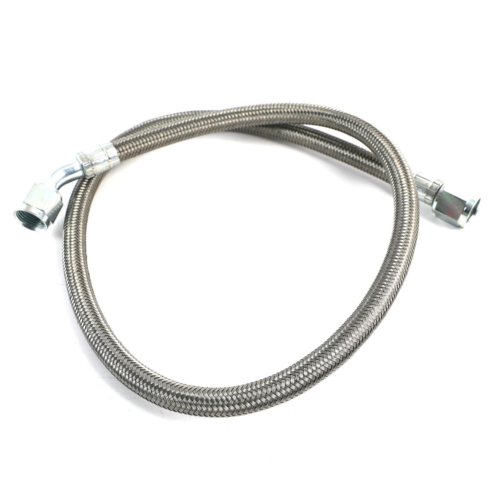 Fragola 36in Hose Assembly Straight x 90 Degree Steel Nut -8AN