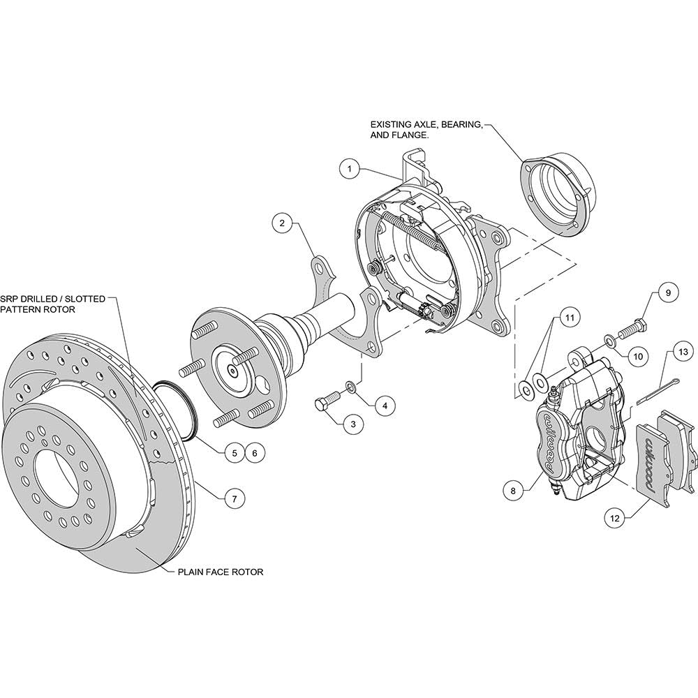 P/S FDLI Park Brake Kit, Red