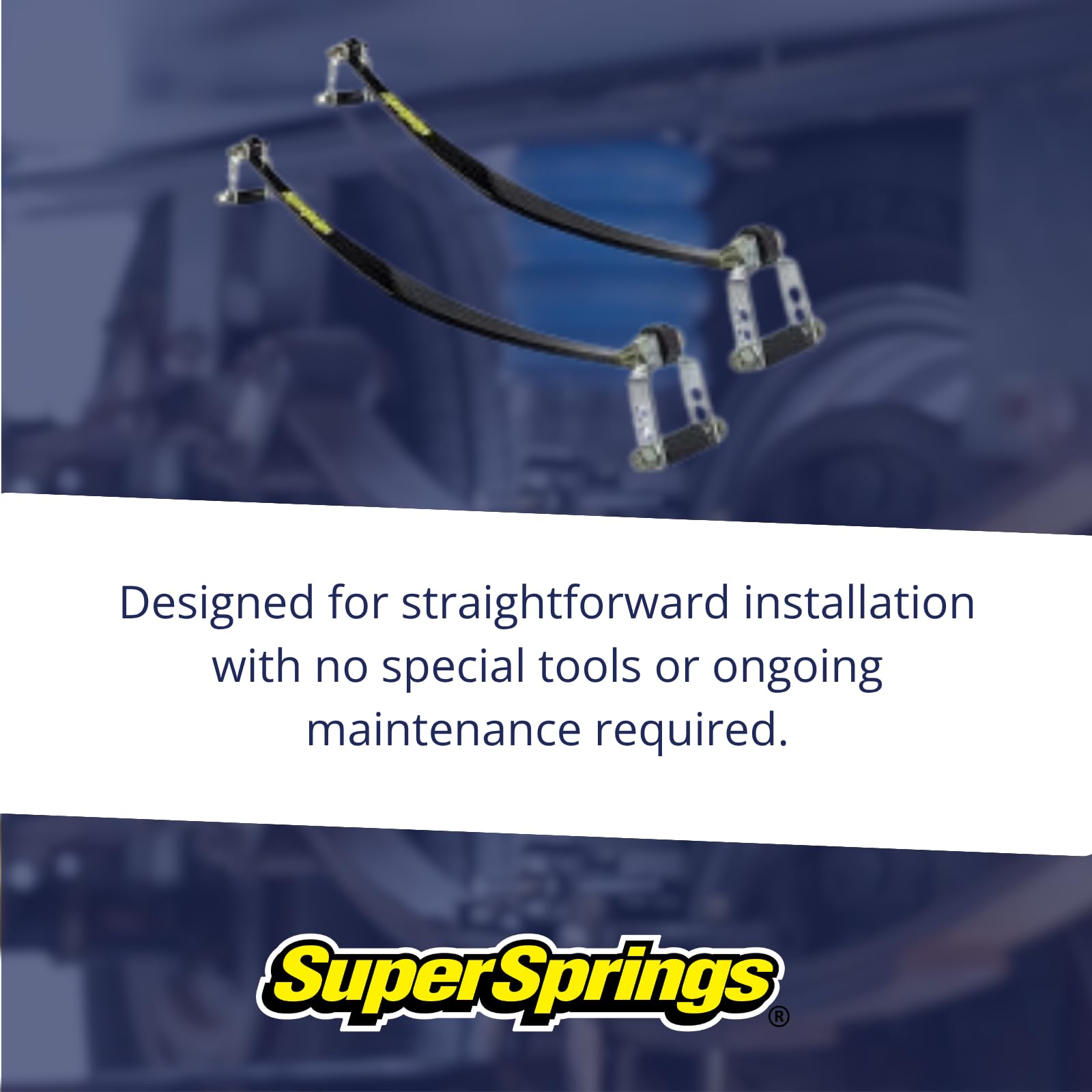 SuperSprings SSA10 for Chevrolet|GMC Silverado|Sierra 2500|3500, RAM 2500, RAM 3500, Ford F-250|F-350, Black, 4,000 lbs.