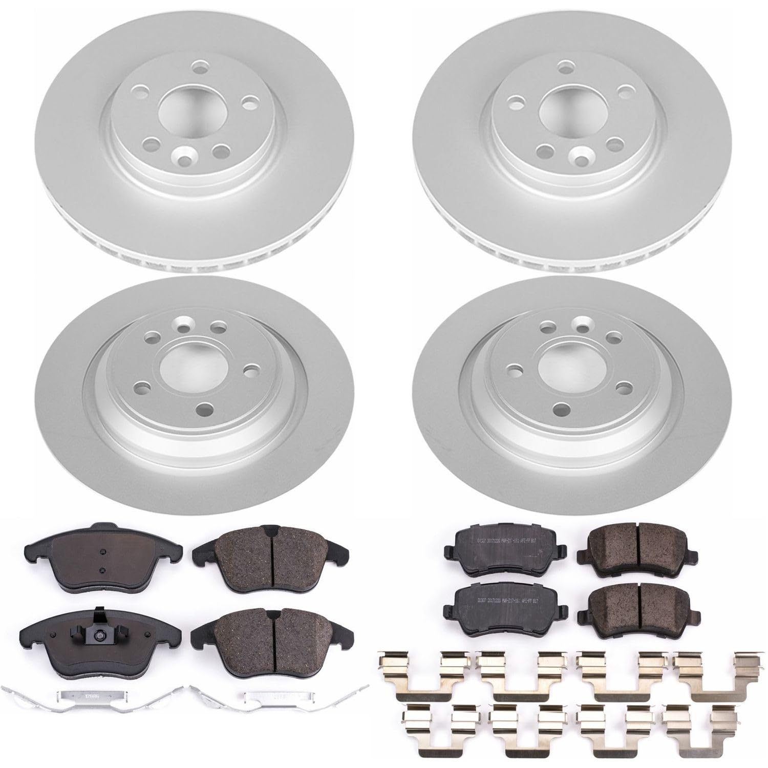 Power Stop CRK7636 Z23 Evolution Geomet Coated Brake Kit Front and Rear For Volvo S60 2015-2018, Volvo S80 2015-2016, Volvo V60 2015-2018, Volvo XC70 2008-2016 [Model Specific]